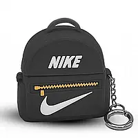 Силіконовий футляр Brand для навушників AirPods 1/2 + кільце (Nike Bag Black)
