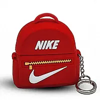 Силіконовий футляр Brand для навушників AirPods 1/2 + кільце (Nike Bag Red)