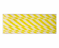 Паперові трубочки Жовті косі смужки 25шт/уп