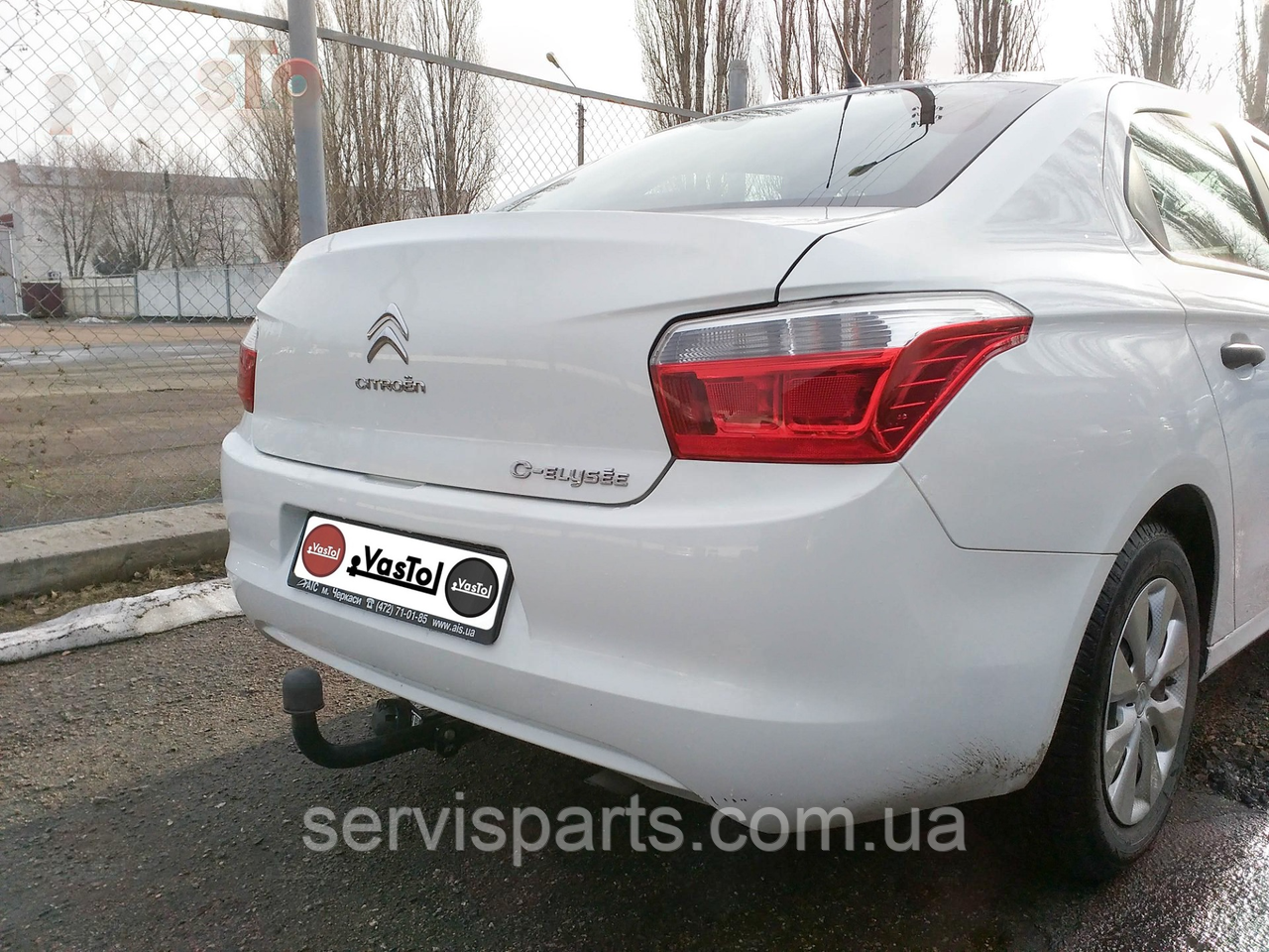 Фаркоп Citroen C-Elysee 2012- (Сітроен С Елізе) без підрізу бампера