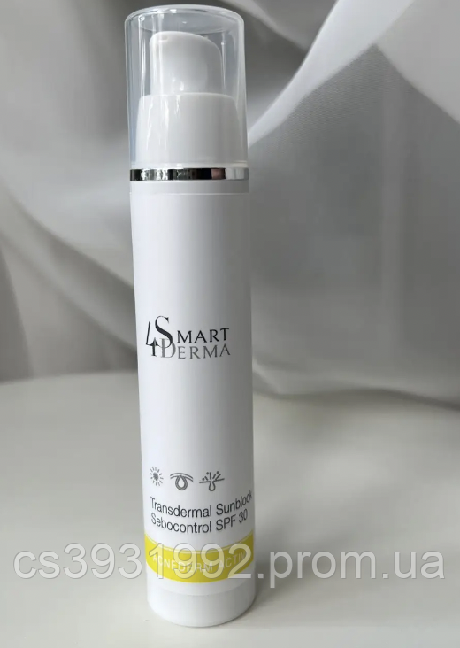 Трансдермальний Санблок SPF 30 Smart4Derma Acne Derm Active Transdermal Sunblock Sebocontrol Cream