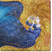 Набор для вышивания бисером на натуральном художественном холсте Звездная дева