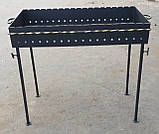 Мангал розбірний (знімні ніжки) на 18 шампурів, сталь 4 мм, фото 3