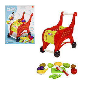 Продуктовий візок і продукти на липучках 889-137 /138 Червона, Toyman