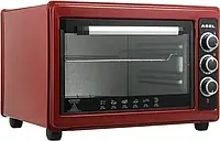Электрическая настольная духовка печь для завтраков и выпечки ASEL AF-0023 Красная spn