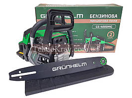 Бензопила ланцюгова Grunhelm GS-4000MG | 4.15 к.с | 3.05 кВт | 45 см3 | 1 шина 40 см | Крок ланцюга 0,325”