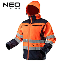 Куртка рабочая сигнальная утепленная softshell, оранжевая, размер M/50, Neo Tools (81-701-M)