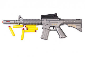 Іграшковий автомат з м'якими кулями M16 PF Golden Gun 910GG (Сірий) — MiniLavka