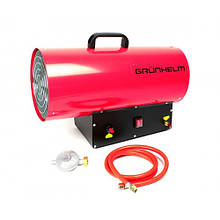 Газова теплова гармата Grunhelm GGH-15 | Двигун 25 Вт | Теплова потужність 15 кВт | 300 м3/год | П'єзо