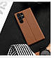 Чохол книжка Dux Ducis Skin X2 з кишенею для візиток для Samsung Galaxy S23 Ultra Brown, фото 4