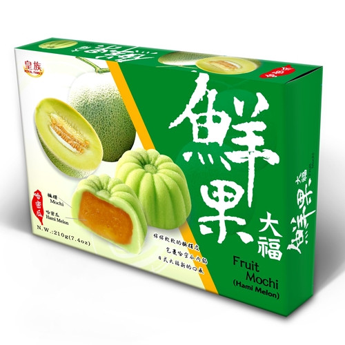 Десерт Мочі (Моті) фруктовий з хамейською динею Fruit Mochi Mami Melon, ТМ Royal Family, Тайвань, 210 г