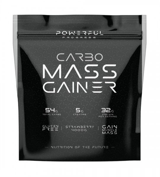 Гейнер високовуглеводний Powerful Progress Carbo Mass Gainer 2000 г (полуниця)