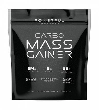 Гейнер високо-уголеводний Powerful Progress Carbo Mass Gainer 4000 г ( різні смаки ), фото 2