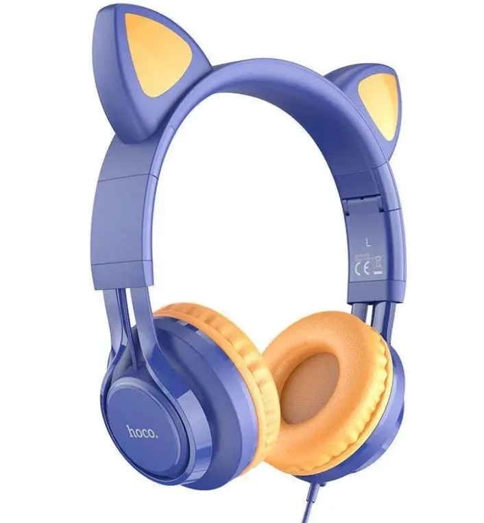 Дротові Дитячі навушники HOCO W36 Сині, фото 1