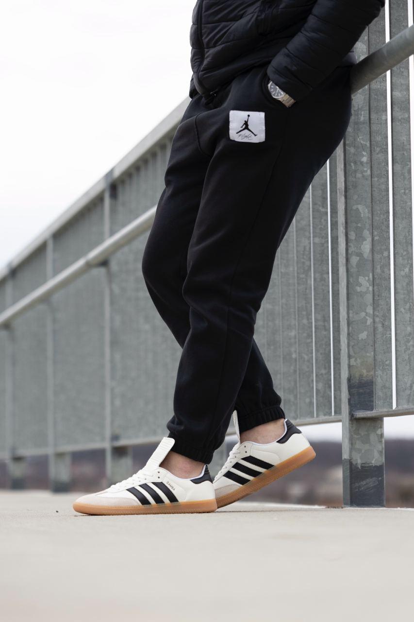 Кросівки чоловічі білі Adidas Samba x Humanrace White Black (12902), фото 1