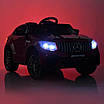 Дитячий електромобіль Синє авто Mercedes Benz GLC 63S / Електрокар легковик хлопчикові на р/у USB 4WD 30W 12V, фото 7
