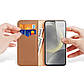 Шкіряний чохол книжка Dux Ducis Hivo RFID Blocking з кишенею для візиток для Samsung Galaxy S24 Plus Brown, фото 3