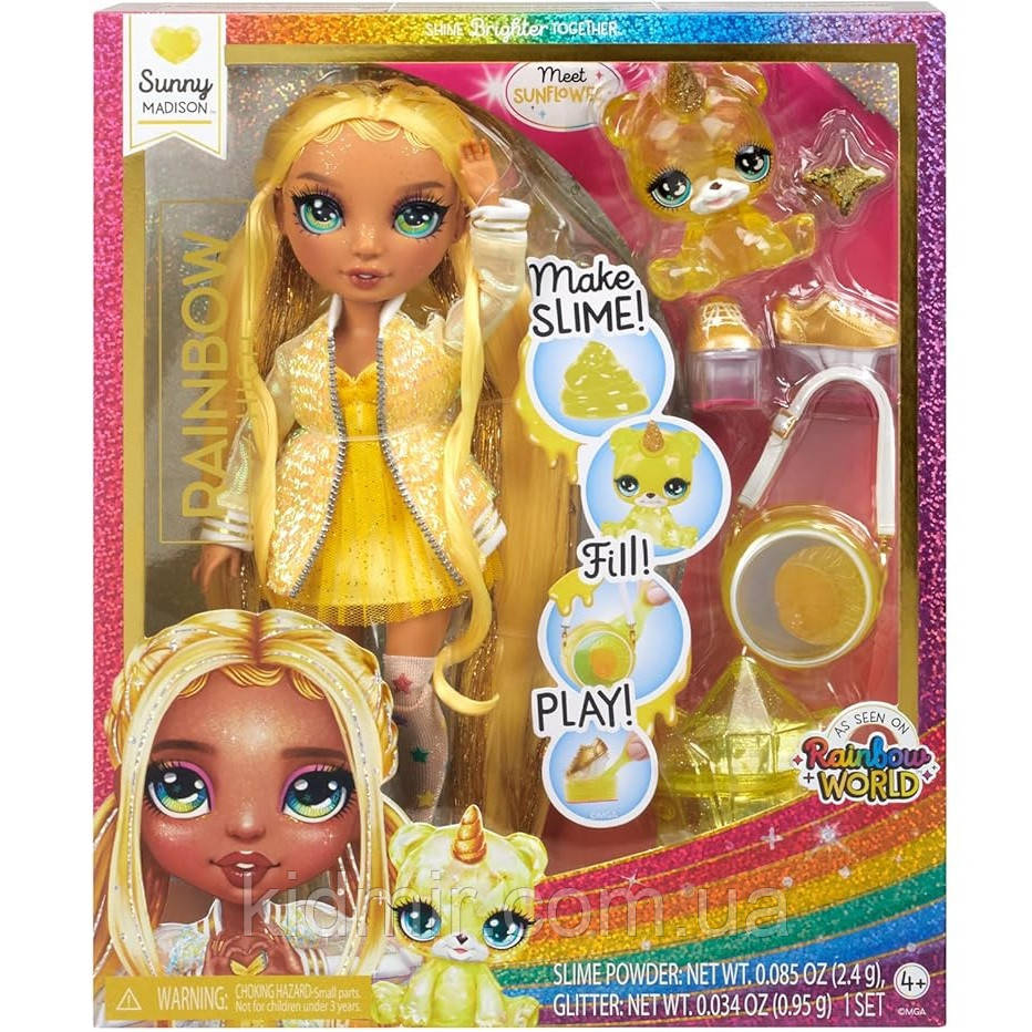 Лялька Рейнбоу Хай Санні зі Слаймом і вихованцем Rainbow High Sunny Slime Kit and Pet 503231