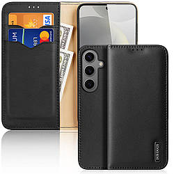 Шкіряний чохол книжка Dux Ducis Hivo RFID Blocking з кишенею для візиток для Samsung Galaxy S24 Plus Black