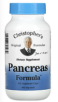 Christopher's Original Formulas, Pancreas Formula, поддержка поджелудочной железы, 460 мг, 100 капсул