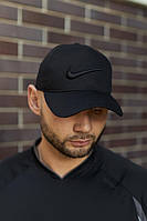 Кепка Nike чорна (чорне лого) Чоловіча кепка Nike