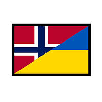 Шеврон флаг Норвегия-Украина Шевроны на заказ Шевроны на липучке ВСУ (AN-12-1562)