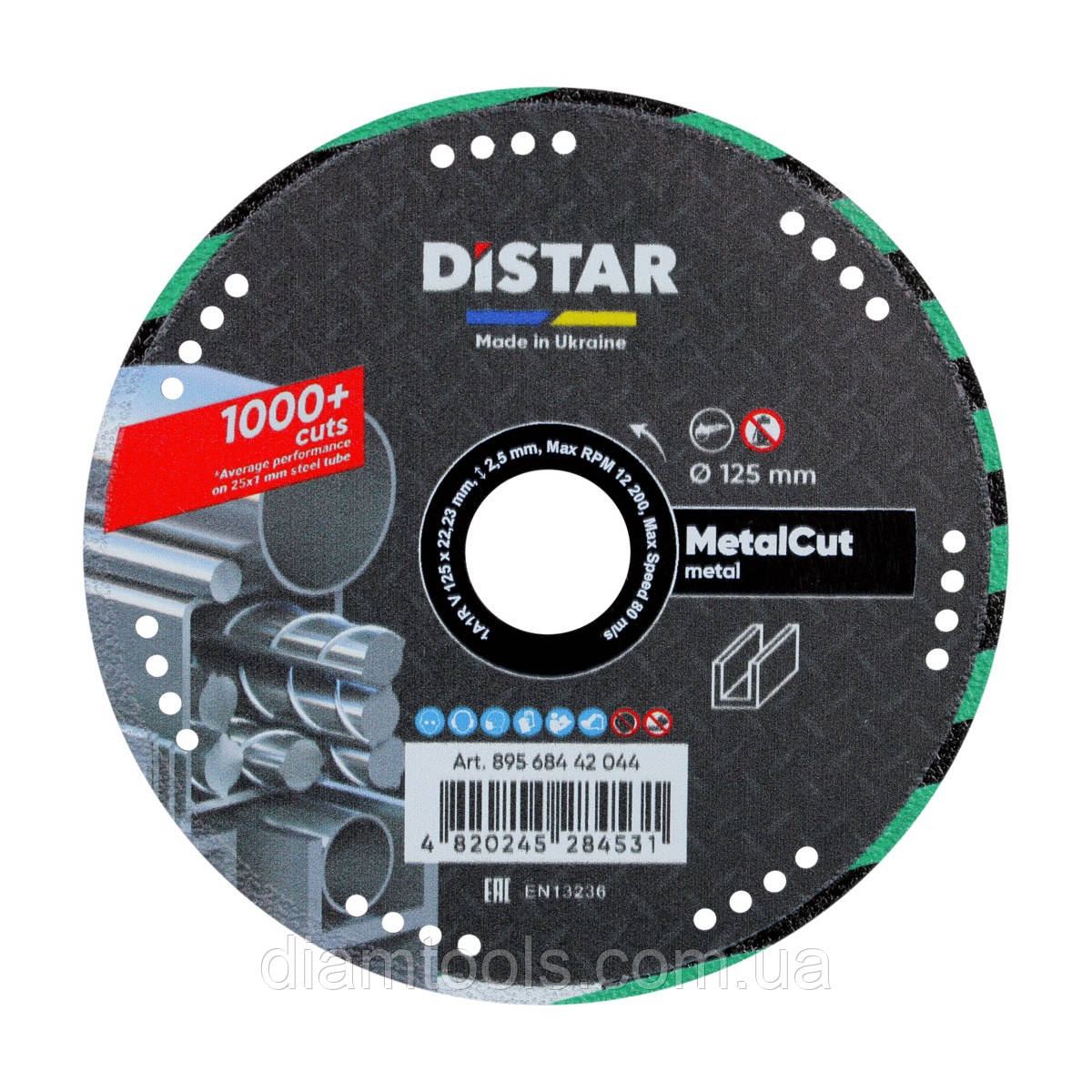 Круг алмазний відрізний по металу Distar Metal CUT 125x1.5/1.2x2.5x22.2