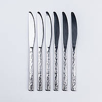 Набор столовых ножей 6 штук из нержавеющей стали, хром - HKJ