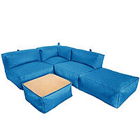 Комплект бескаркасной мебели Блэк Tia-Sport (sm-0692-4) бирюзовый ES, код: 6537678