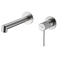 IMEX LINE BRUSHED NICKEL Змішувач для умивальника зі стіни, матовий нікель