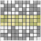 Самоклеюча алюмінієва плитка срібна із золотом мозаїка 300х300х3мм SW-00001826 (D), фото 6