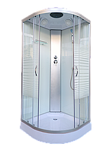 Душовий бокс 61 BF RC White Line 90х90х210 см на низькому піддоні скло прозоре з принтом, фото 3