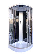 Душовий бокс Vivia 61 BF RC Black Puzzle 90х90х210 см на низькому піддоні скло тоноване, фото 3