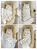 Набор в коляску "Косичка" 3 предмета, комплект постельного белья в детскую коляску
