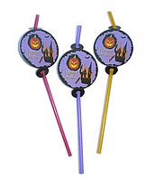 Трубочки для напоїв із насадками KOZA Style  Хелловін 10шт/уп