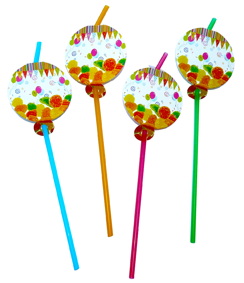 Трубочки для напоїв із насадками KOZA Style Мармелад 10шт/уп