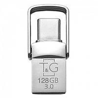 Накопитель USB OTG T&amp;G 2&amp;1 3.0 Type C 128GB Metal 104 Цвет Стальной