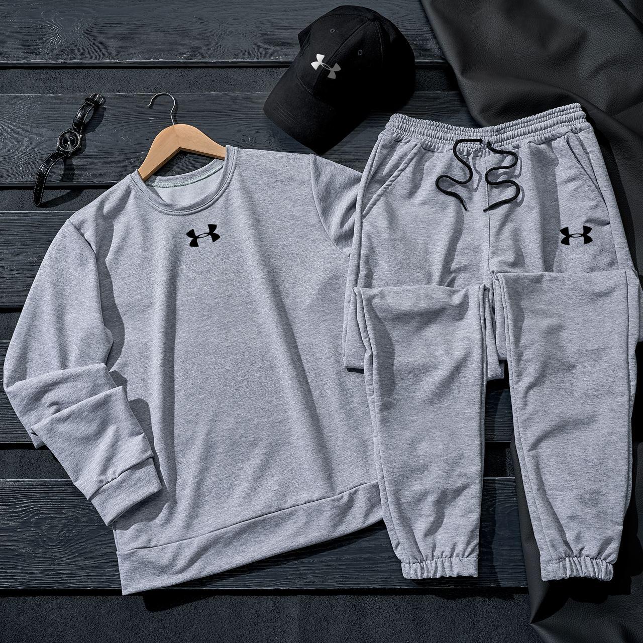 Спортивний костюм under armour чоловічий кепка весняний осінній андер армор сірий