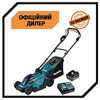 Газонокосилка аккумуляторная MAKITA DLM330SM (18В, 1 акб 4Ач, ЗУ, 20-75мм 8положений, 33см) для дома дачи TSH