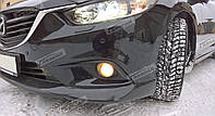 Накладки на передний бампер (Клыки) LASSCAR на Mazda 6 от RT