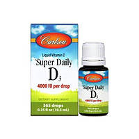 Витамин D Carlson Labs Super Daily D3 4,000 IU 10,3 ml KA, код: 7517605