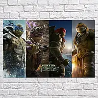 Плакат "Черепашки-ниндзя, Ninja Turtles, TMNT (2014)", 60×38см