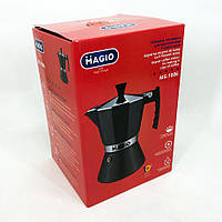 Гейзерная кофеварка для индукции Magio MG-1006, Кофеварка для плиты, Кофеварка HQ-332 гейзерного типа