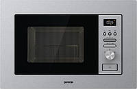 Gorenje Печь микроволновая, встраиваемая, 20л, 800Вт, гриль, дисплей, нерж