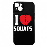 Чехол для iPhone 15 Plus I love squats