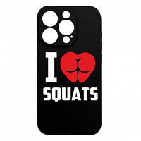 Чехол для iPhone 15 Pro I love squats