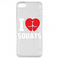 Чехол для iPhone 5S I love squats