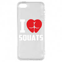 Чехол для iPhone SE I love squats