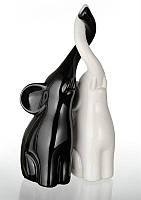 Статуэтка чорный с белым слоны Eterna RuiCheng K8106-8105 B13
