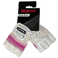 Перчатки для фитнеса Fit forever Range AI-04-1355 белый/розовый L